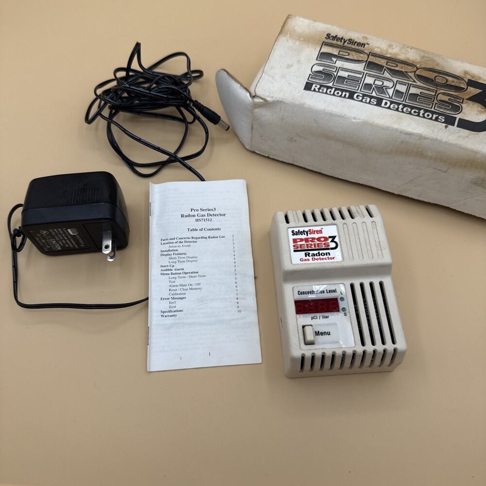Safety Siren Pro Series 3 Radon Gas Detector HS71512 Working